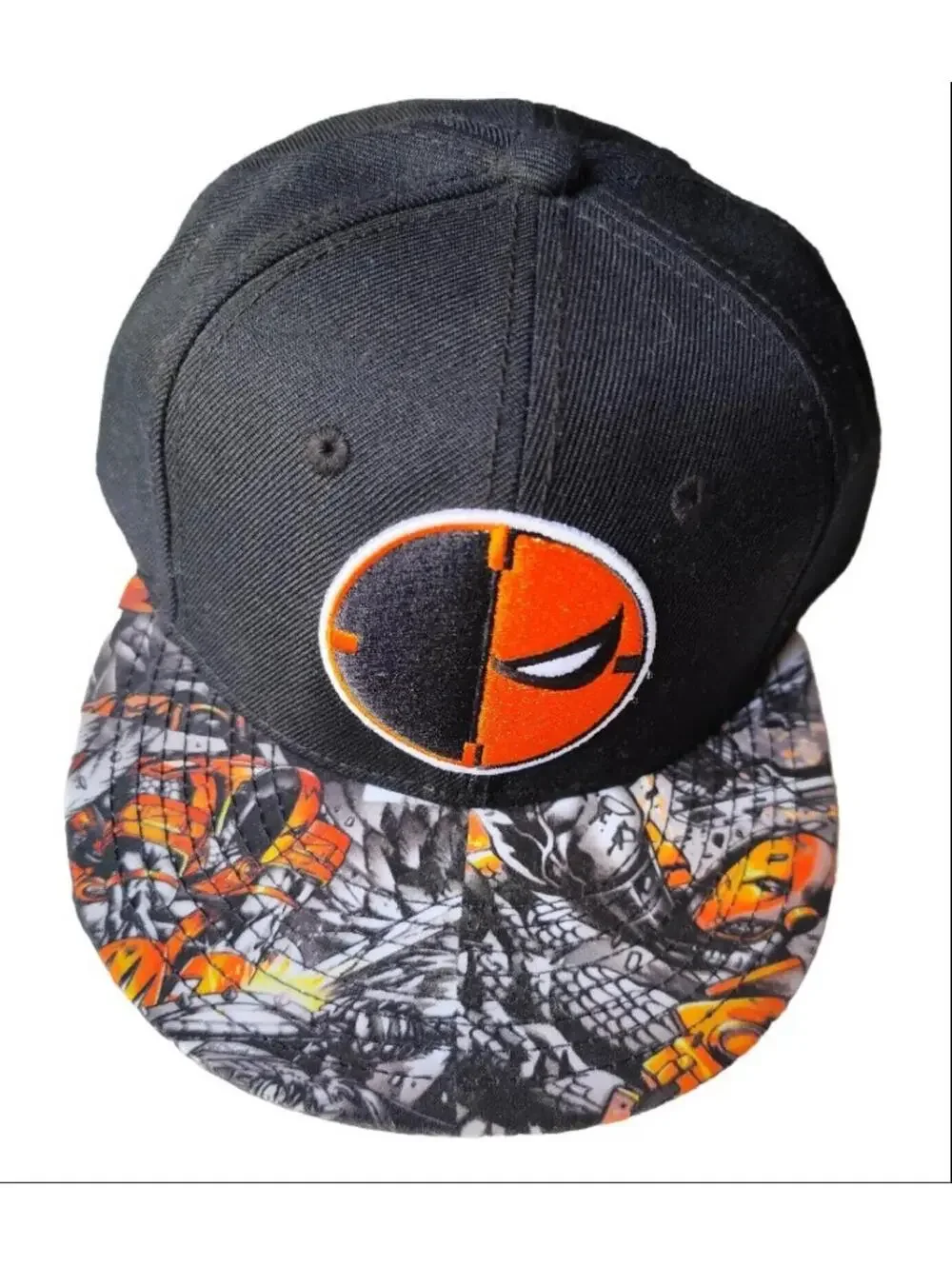 Deathstroke Snapback Hat Multicolor OSFM Adjustable 6 Panel Vent Holes